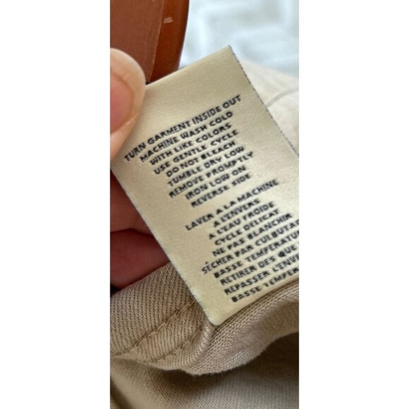 Oat High-Waisted Wide-Leg Jeans Khaki Color Pants With Frayed Hem - Picture 8 of 9